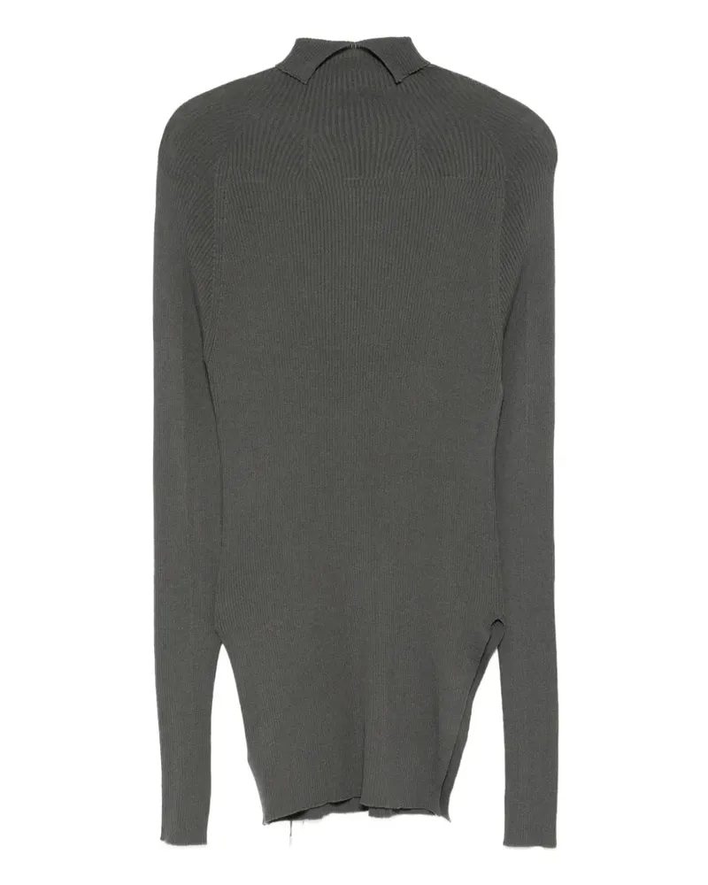 Yohji Yamamoto Top mit Logo-Stickerei - Grau Grau