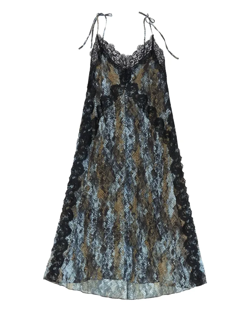 BIMBA Y LOLA Midikleid mit Schlangen-Print - Braun Braun