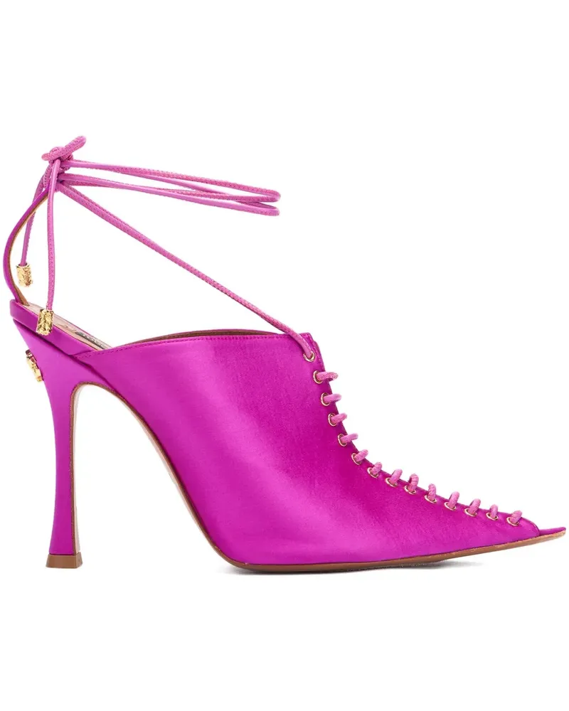 Roberto Cavalli Satin-Pumps mit Schnürung - Rosa Rosa
