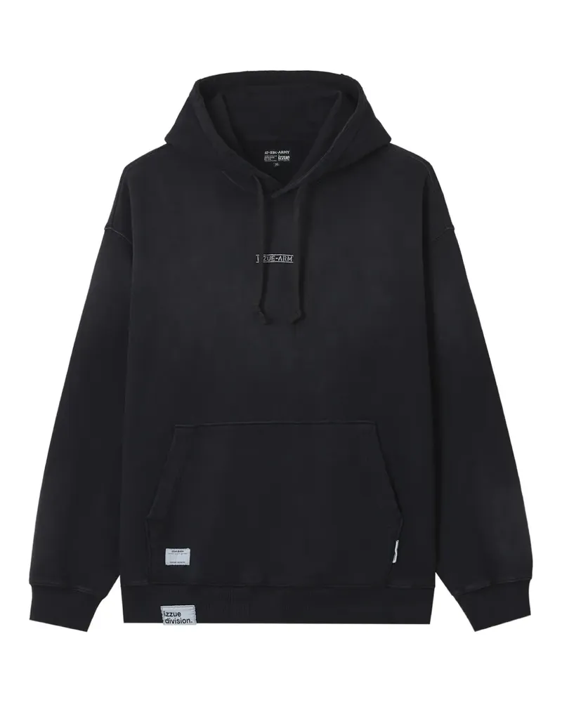Izzue Hoodie mit Logo-Stickerei - Schwarz Schwarz