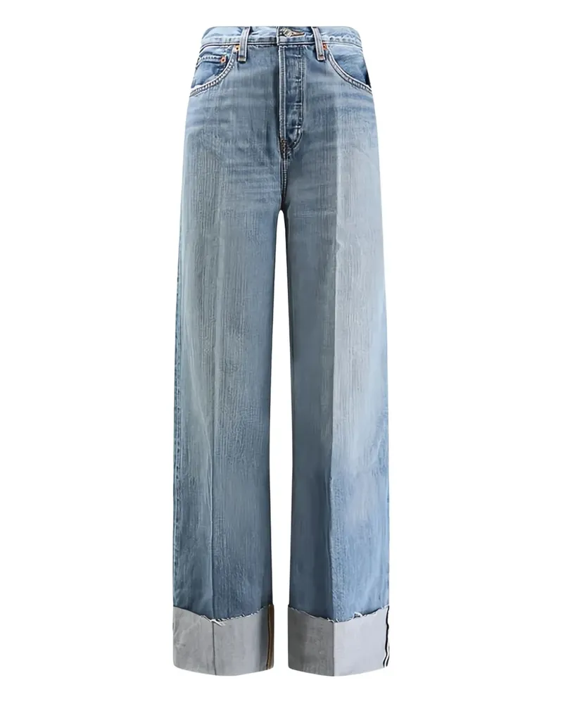 RE/DONE Jeans mit Umschlag - Blau Blau