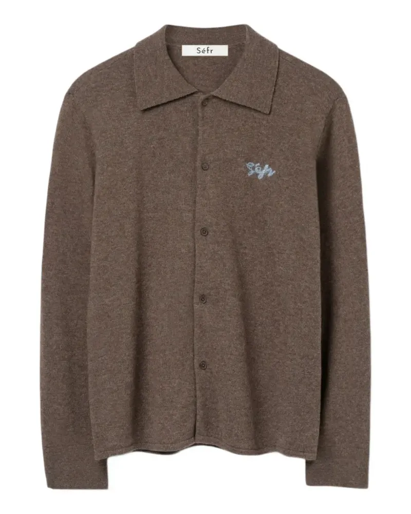 Séfr Pullover mit Logo-Stickerei - Braun Braun