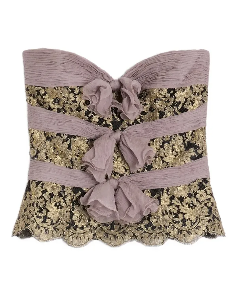 Valentino Garavani Chiffon-Top - Grau Grau