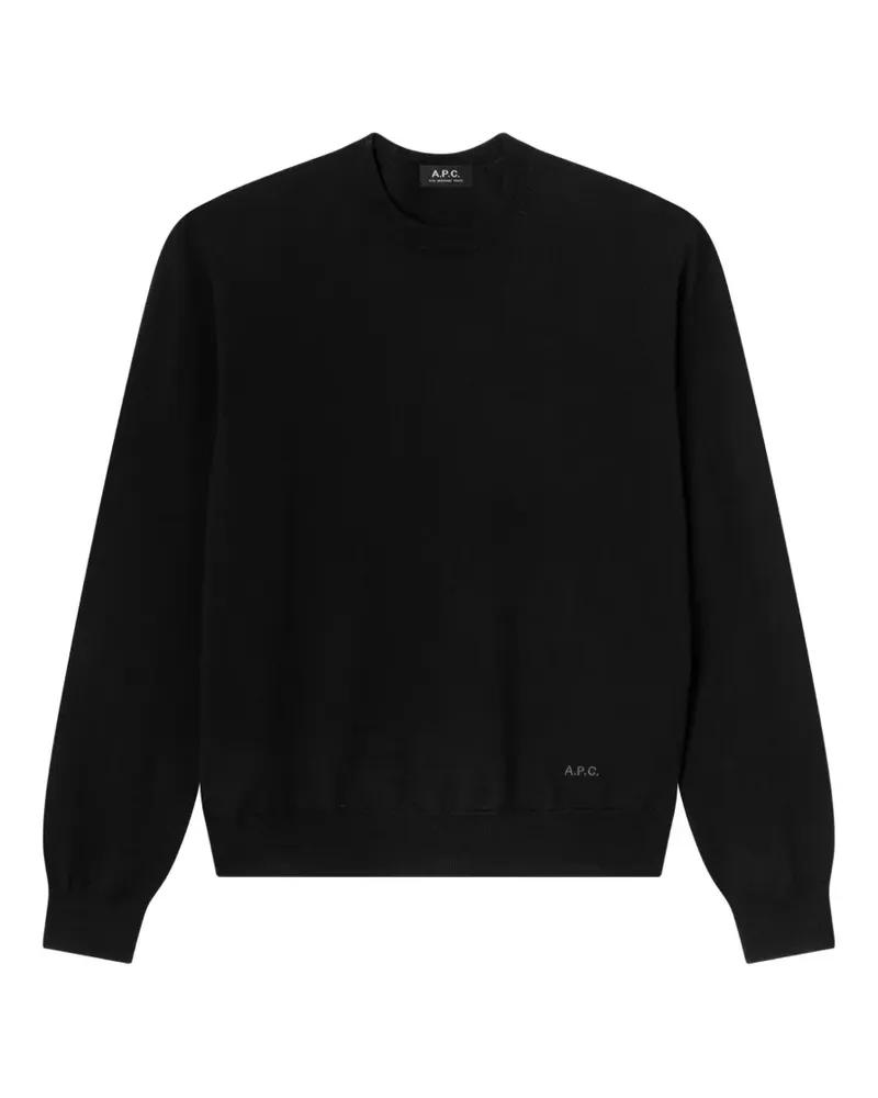 A.P.C. Matthieu logo-print crew-neck sweater - Schwarz Schwarz