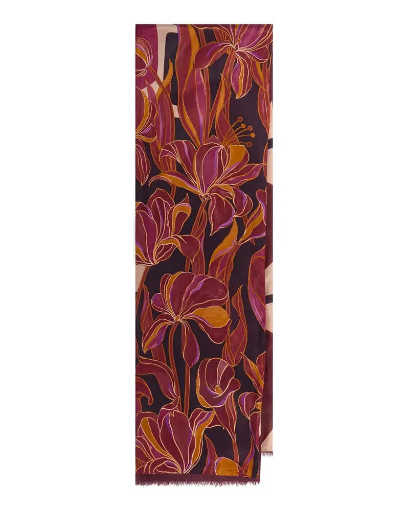 Maliparmi Schal mit Blumen-Print - Rot Rot