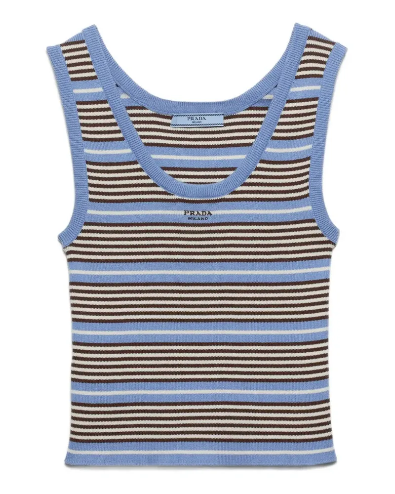 Prada Gestricktes Tanktop - Blau Blau