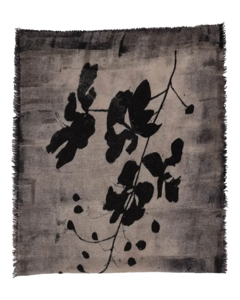 Faliero Sarti Marlon floral fringed scarf - Nude Nude