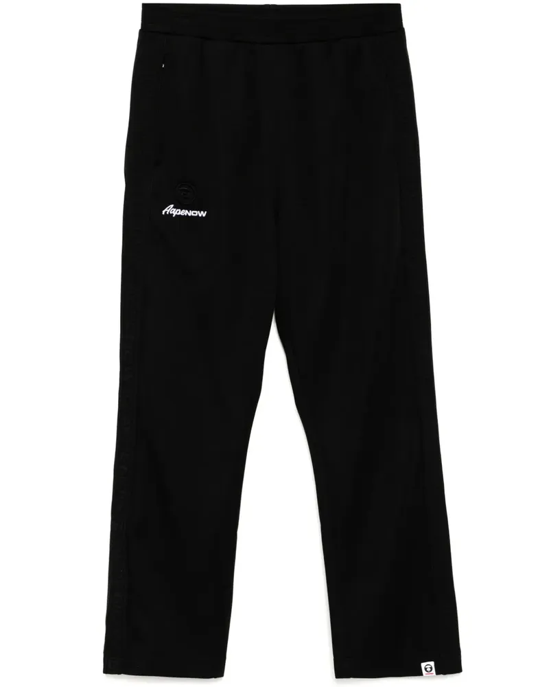 BAPE Jogginghose mit Moonface-Logo - Schwarz Schwarz