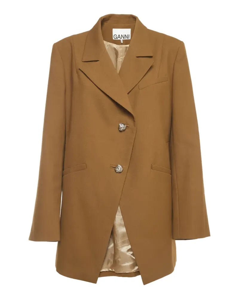 Ganni Asymmetrischer Blazer - Braun Braun