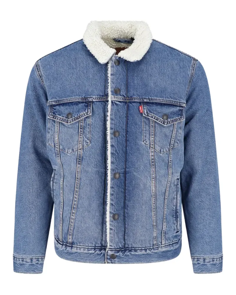 Levi's sherpa-collar denim jacket - Blau Blau