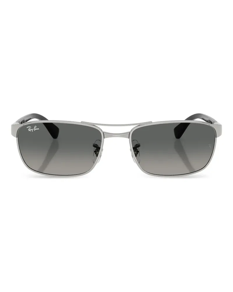 Ray Ban rectangle-frame sunglasses - Silber Silber