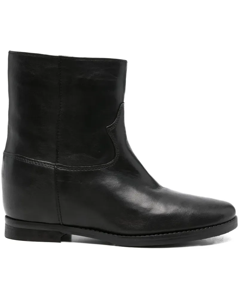 Julie Dee Knöchelhohe Lederstiefel - Schwarz Schwarz