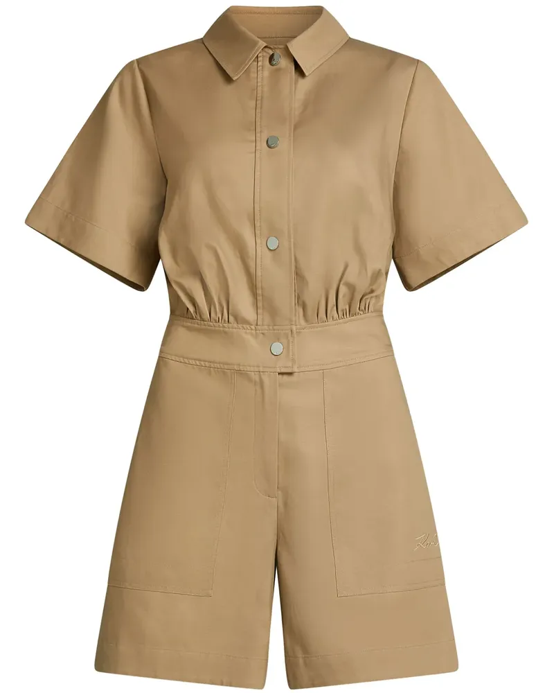 Karl Lagerfeld Jumpsuit mit aufgesetzten Taschen - Nude Nude