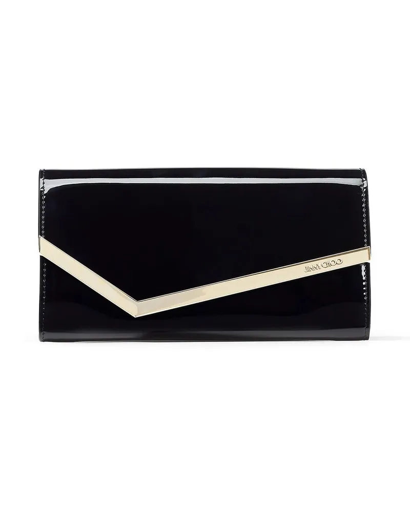 Jimmy Choo Emmie Clutch aus Lackleder - Schwarz Schwarz