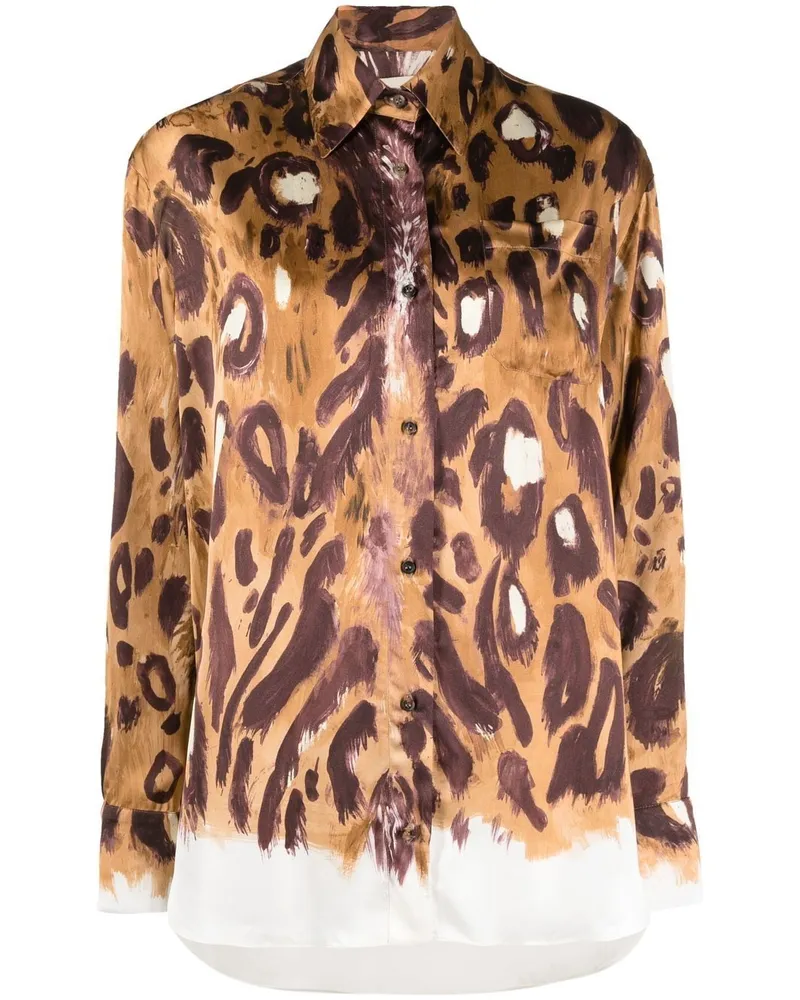 Marni Hemd mit Leoparden-Print - Braun Braun