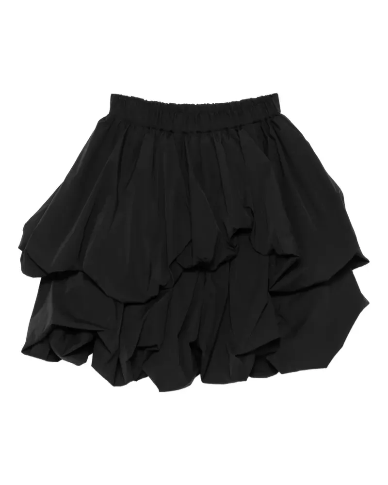 Noir Kei Ninomiya layered bubble mini skirt - Schwarz Schwarz