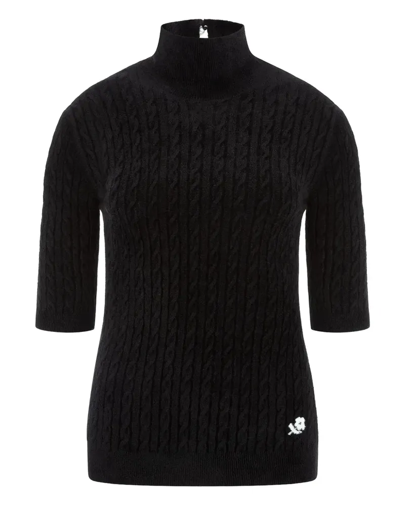 BERNADETTE Noa Pullover mit Zopfmuster - Schwarz Schwarz