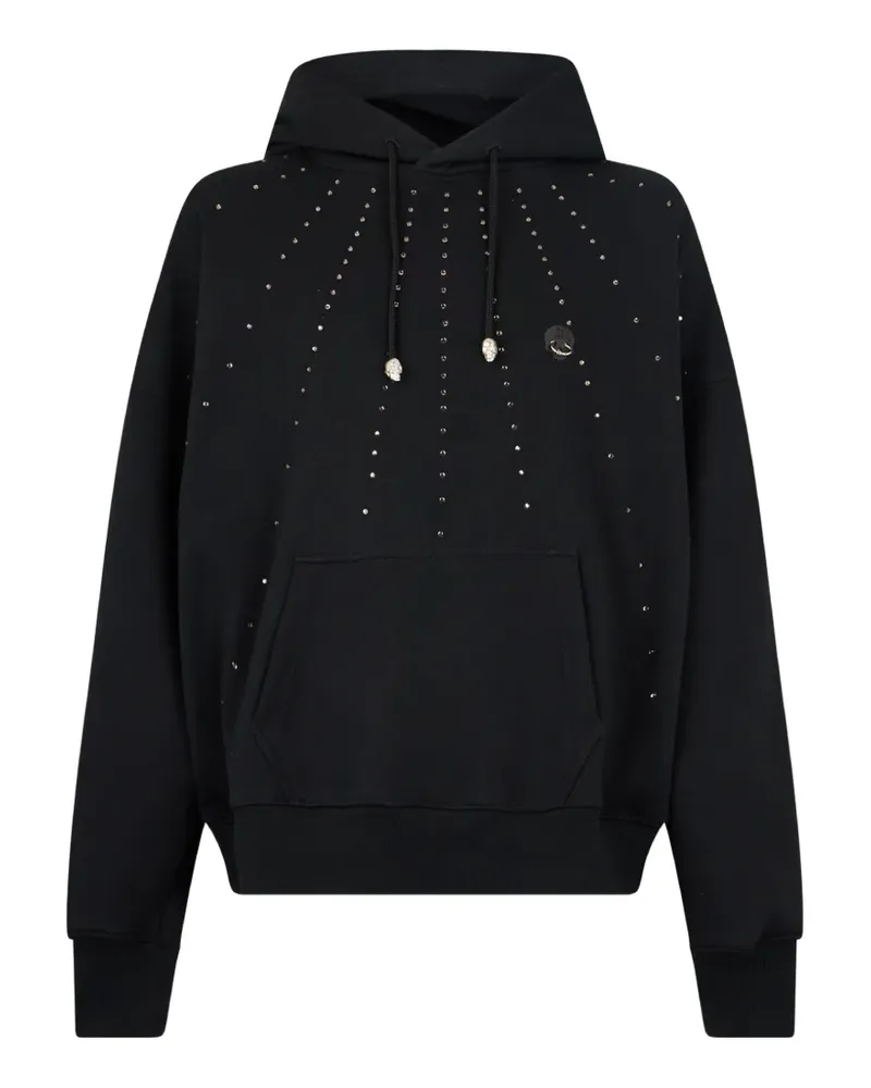 John Richmond Starlight Hoodie mit Nieten - Schwarz Schwarz