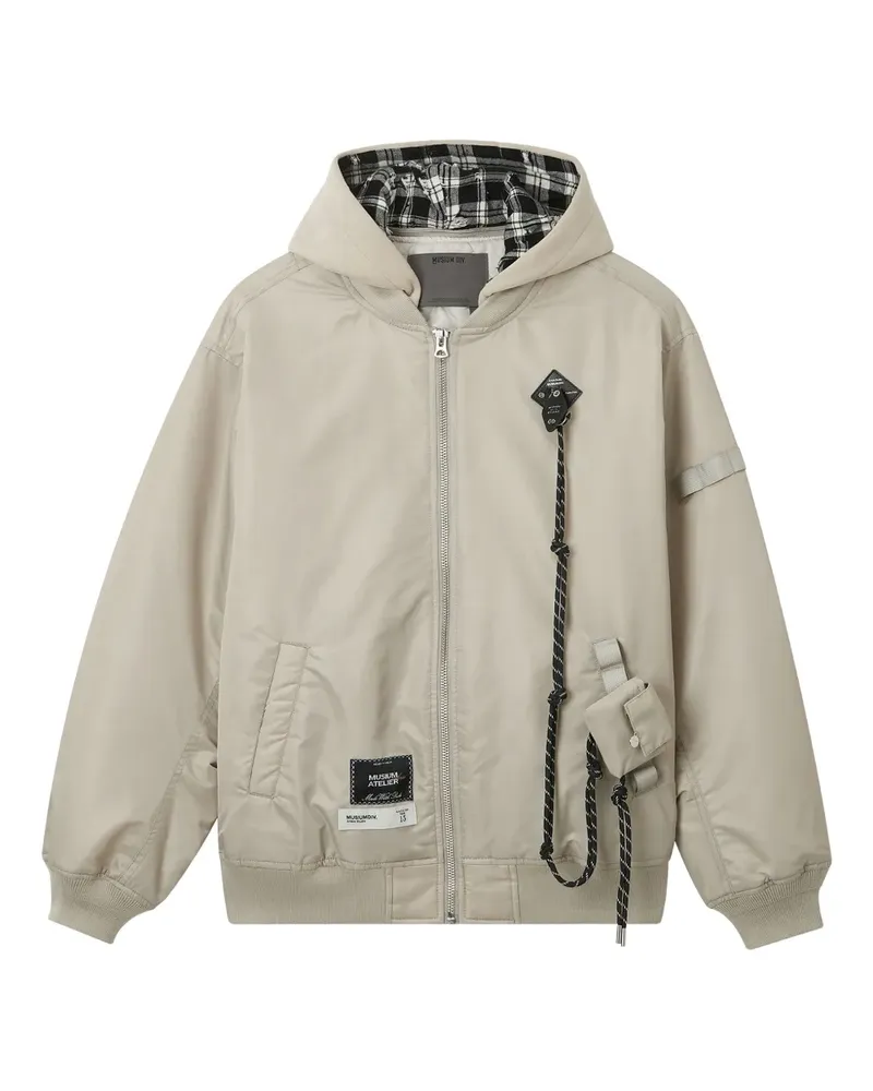 Musium Div. hooded zip jacket - Nude Nude