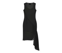 Asymmetrisches Kleid aus Seide - Schwarz