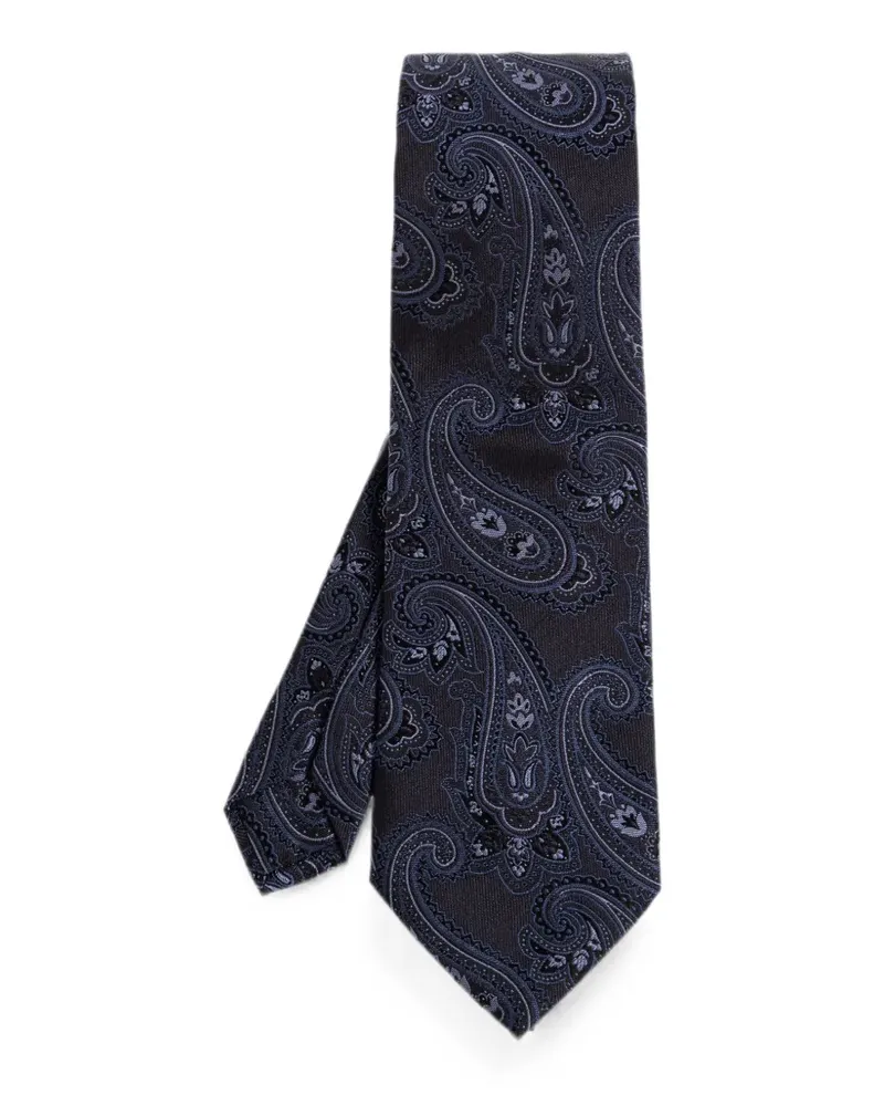 Etro Krawatte aus Seide mit Paisley-Print - Schwarz Schwarz