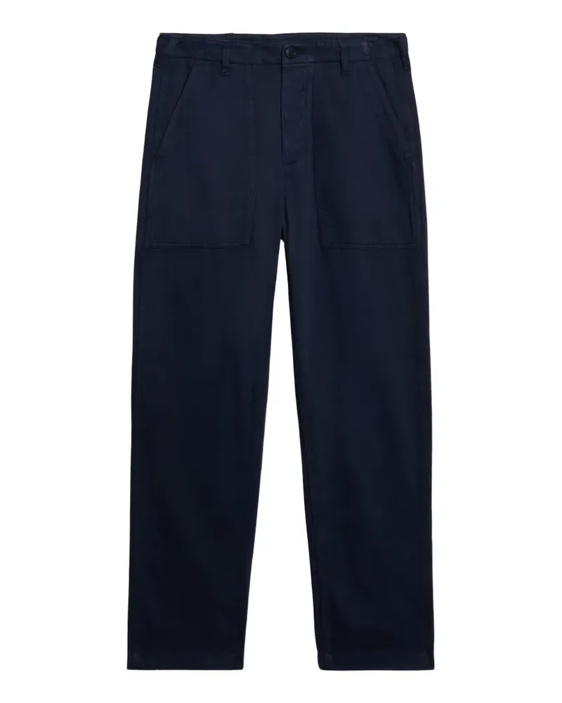 Fortela Newfatigue patch-pocket herringbone trousers - Blau Blau