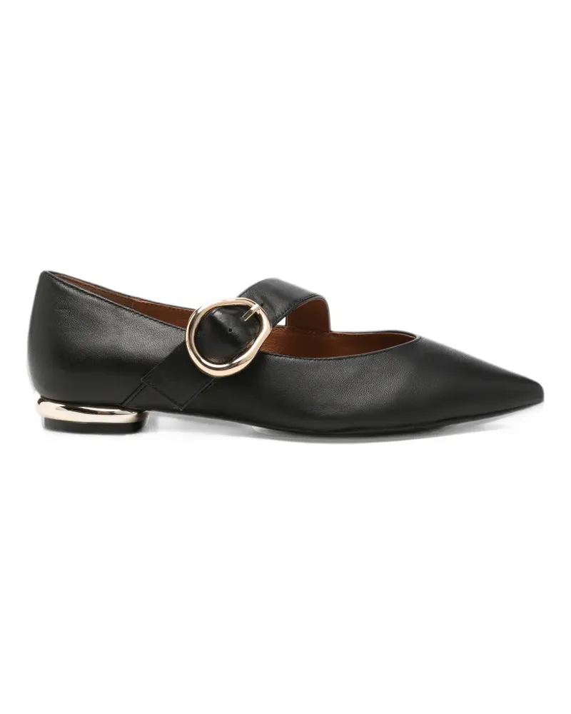 Gioseppo buckle-fastening pointed-toe ballet flats - Schwarz Schwarz