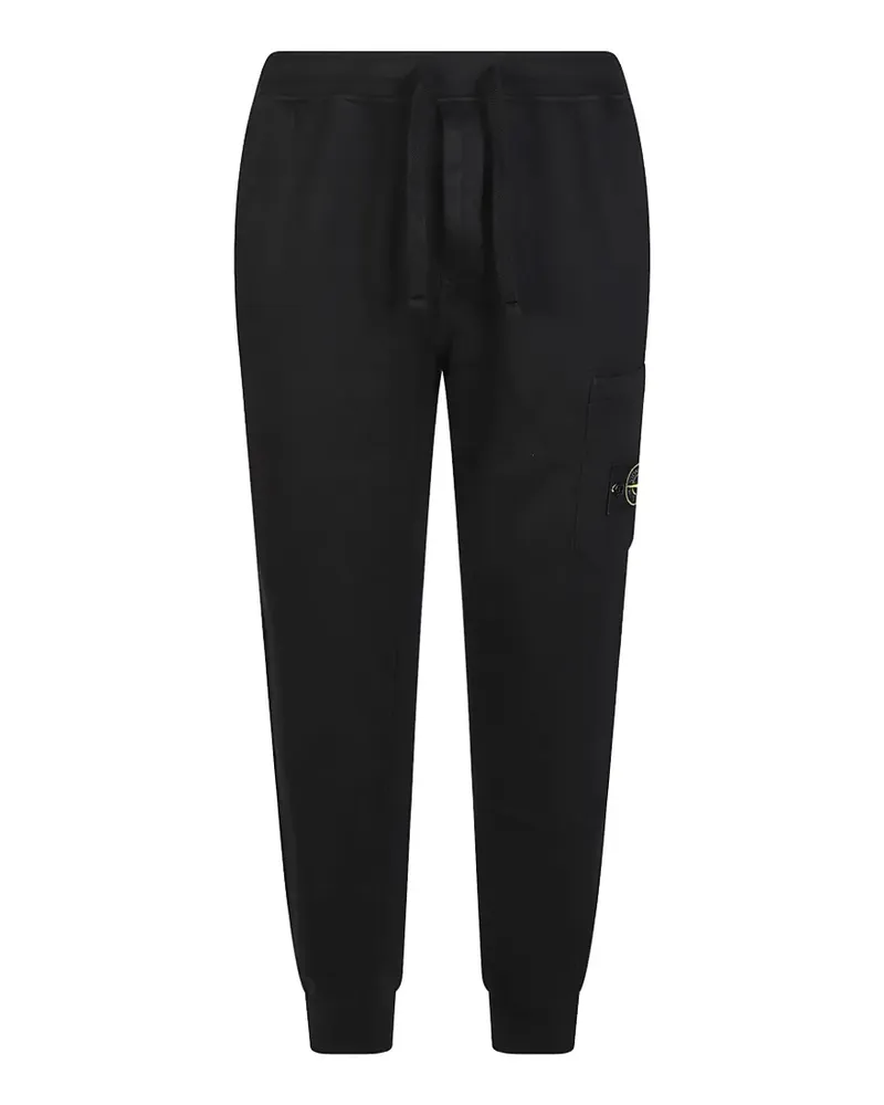 Stone Island Hose mit Logo-Detail - Schwarz Schwarz