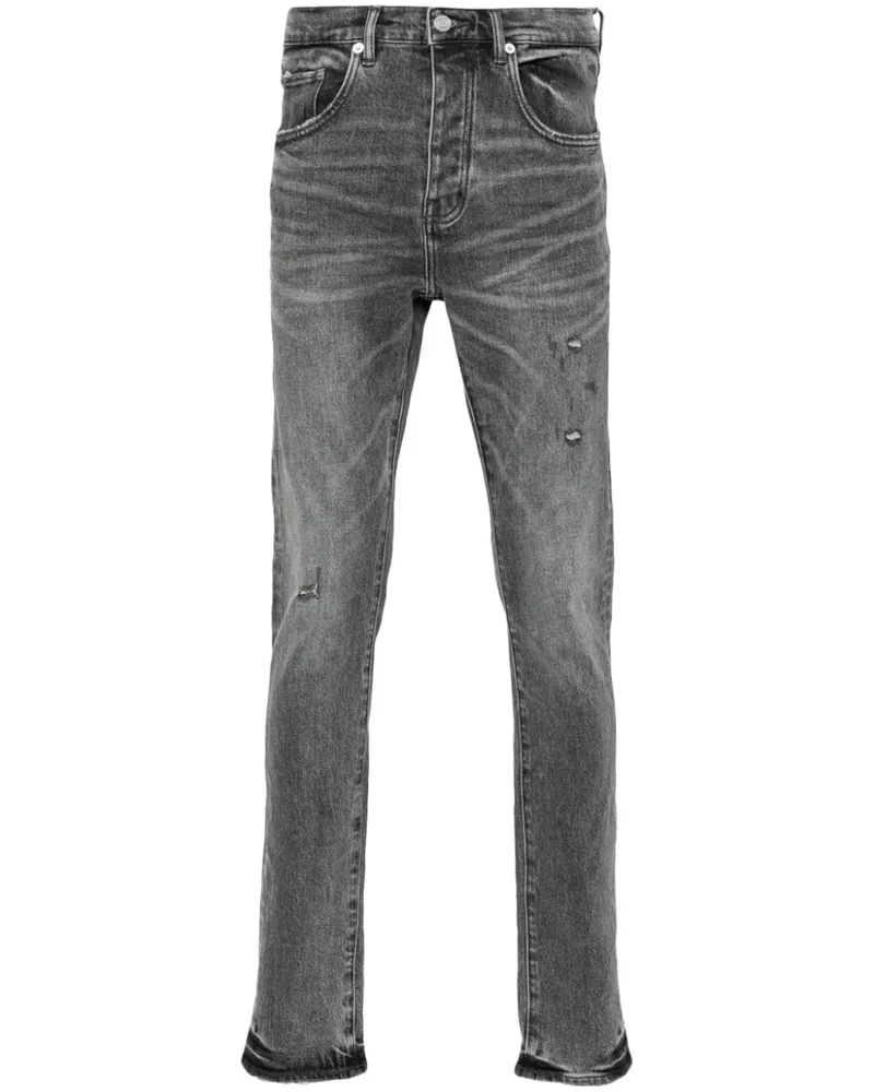 PURPLE BRAND Skinny-Jeans im Distressed-Look Grau