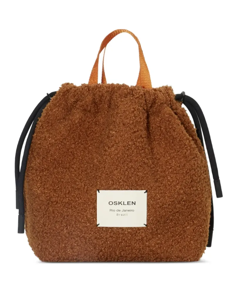 Osklen Fleece-Beuteltasche mit Kordelzug - Braun Braun
