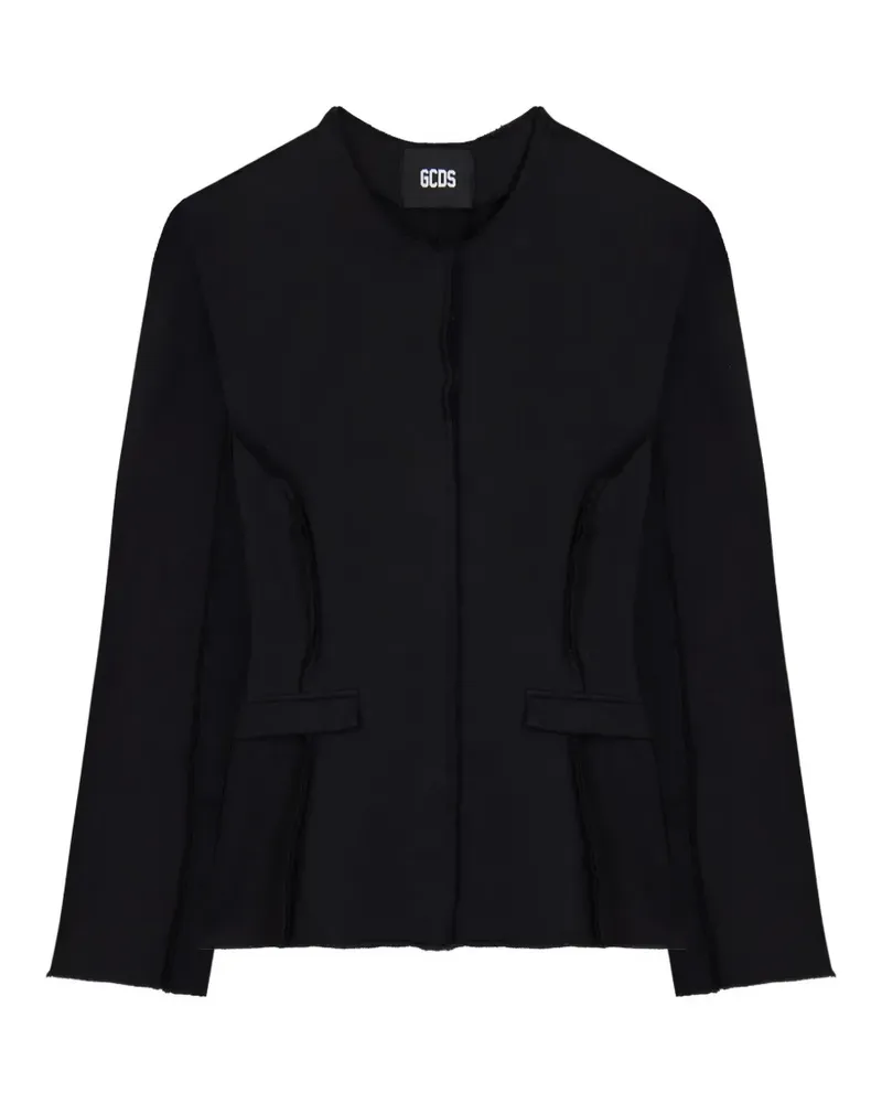 GCDS Jerseyjacke mit abgerundeten Schultern - Schwarz Schwarz