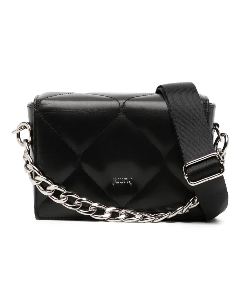 JUUN.J Schultertasche aus Leder - Schwarz Schwarz