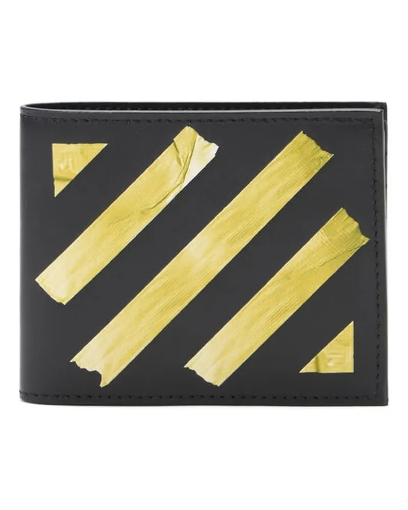 OFF-WHITE diagonal-tape bi-fold wallet - Schwarz Schwarz