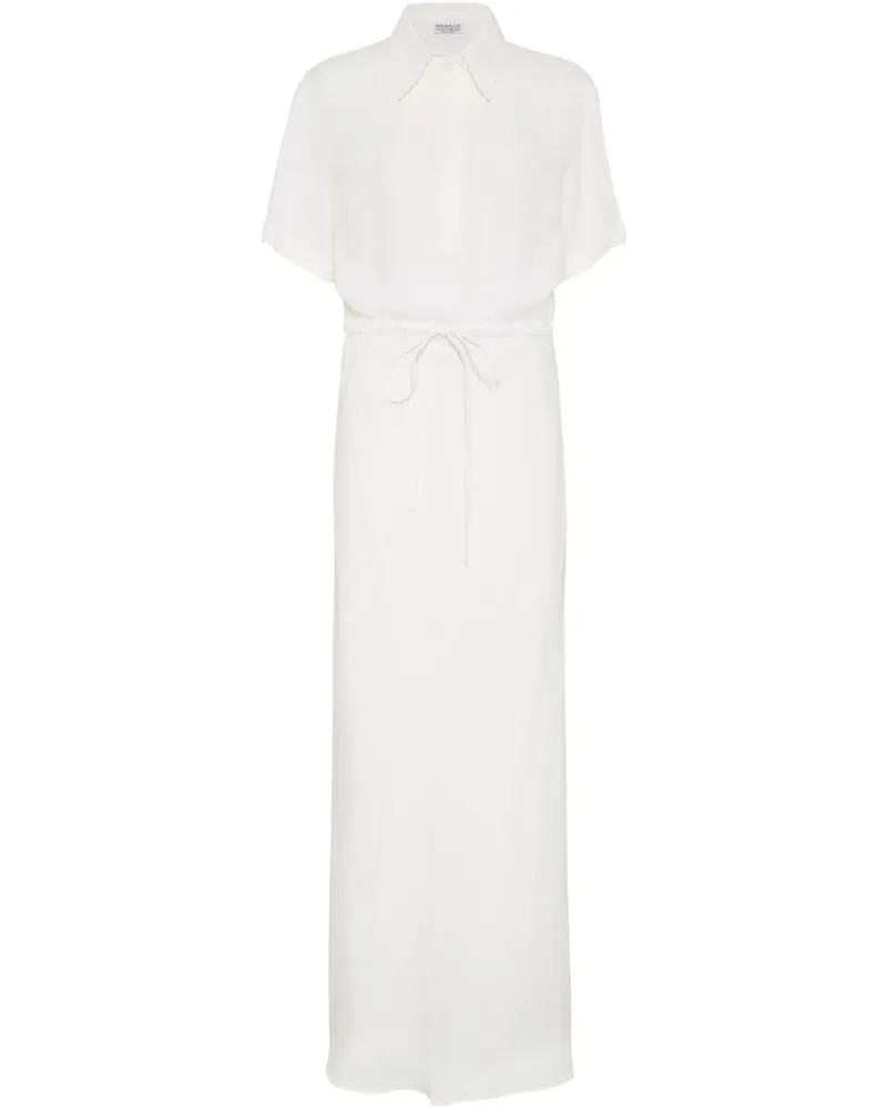 Brunello Cucinelli Kleid aus Twill - Weiß Weiß
