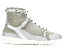 Rockstud High-Top-Sneakers - Metallic
