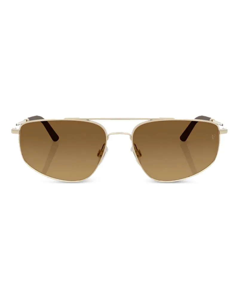 Oliver Peoples Sonnenbrille aus gebürstetem Gold Gold