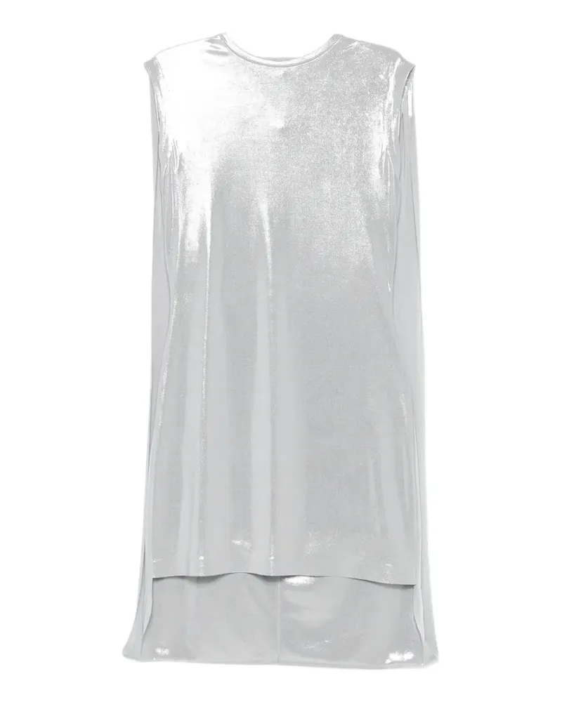 Norma Kamali crew-neck mini dress - Silber Silber