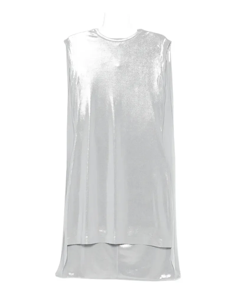 Norma Kamali crew-neck mini dress - Silber Silber
