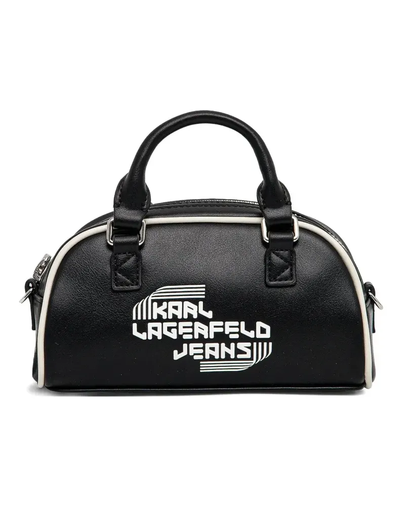Karl Lagerfeld Satchel-Tasche mit Logo-Verzierung - Schwarz Schwarz