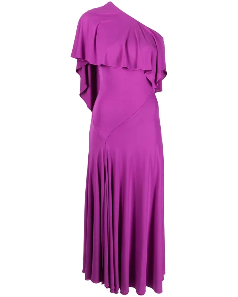 Roberto Cavalli Drapiertes One-Shoulder-Kleid - Violett Violett
