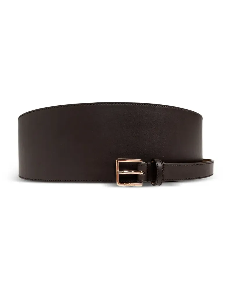 Max Mara Mulino Gürtel mit Logo-Schild - Braun Braun