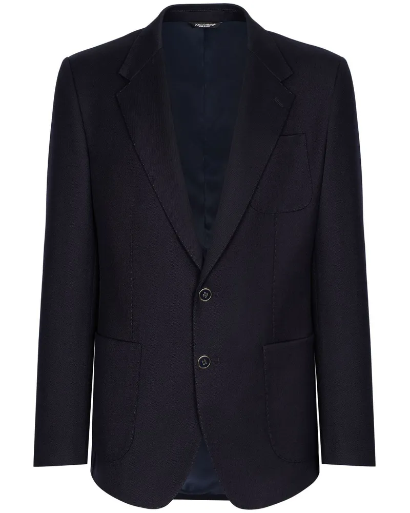 Dolce & Gabbana Sakko mit aufgesetzten Taschen - Blau Blau