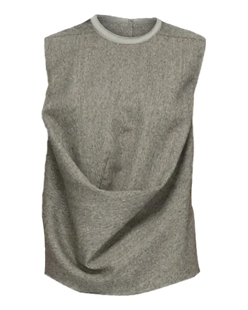 Rick Owens Drapiertes SUBHUMAN Top - Grau Grau