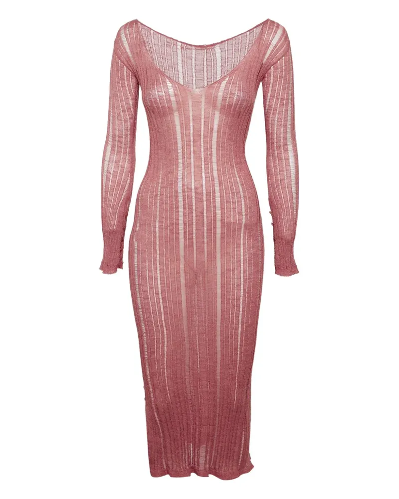 Cult Gaia ribbed midi dress - Rosa Rosa