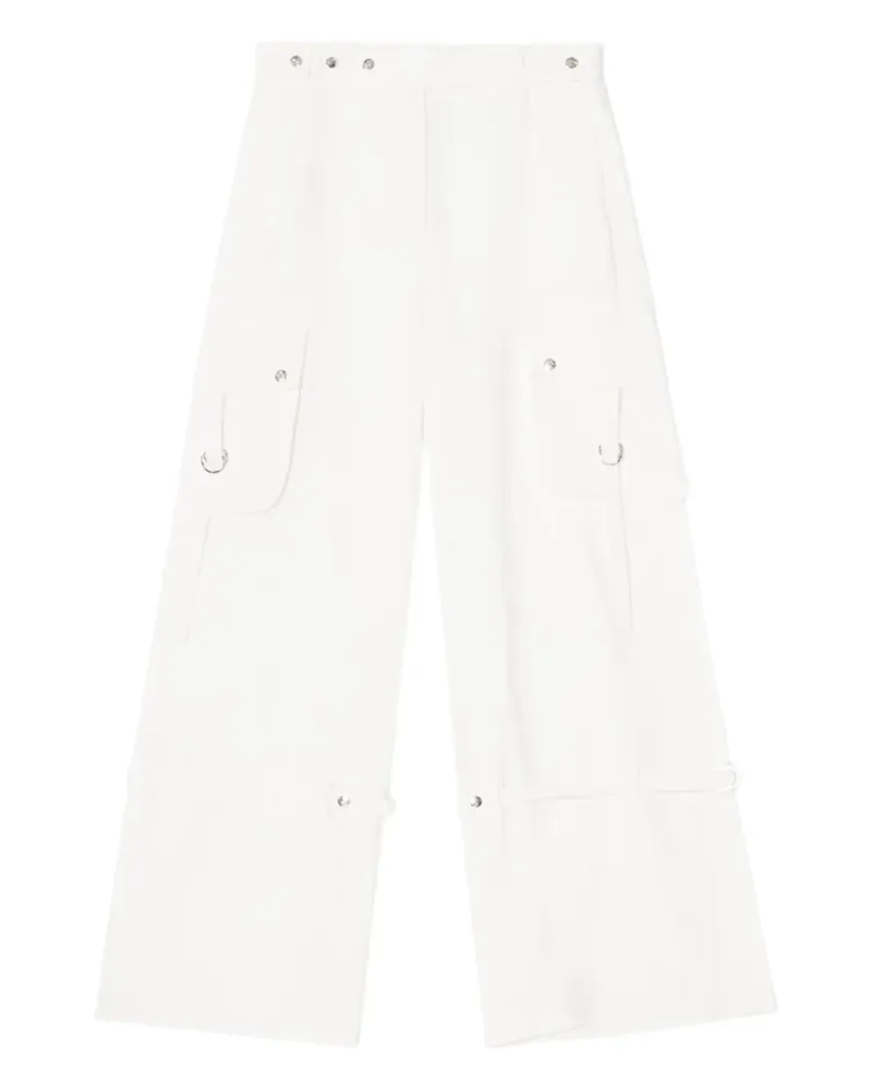 Teurn Studios cargo-pocket strap-detail trousers - Weiß Weiß