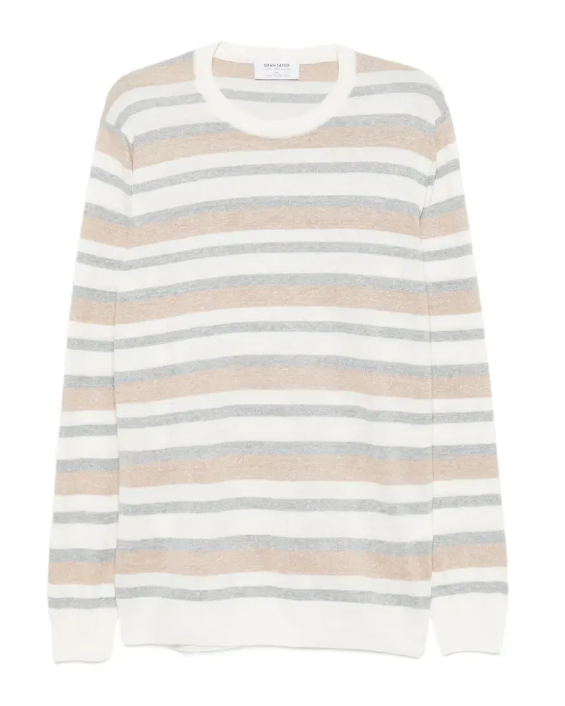 Gran Sasso horizontal-stripe sweater - Nude Nude