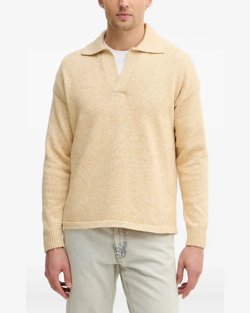 Sisley Pullover mit meliertem Effekt - Gelb Gelb
