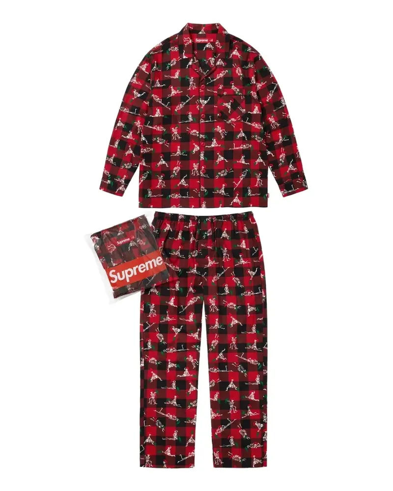 Supreme Being Hanes Holiday pyjama set - Rot Rot
