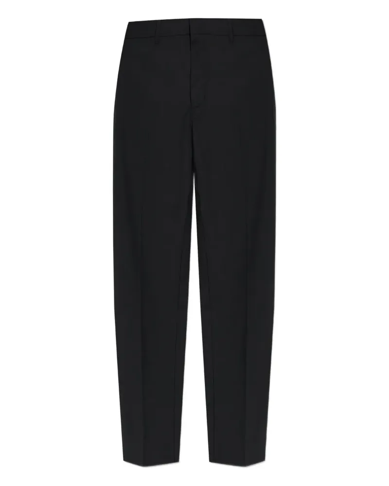 Emporio Armani virgin wool straight-leg trousers - Schwarz Schwarz