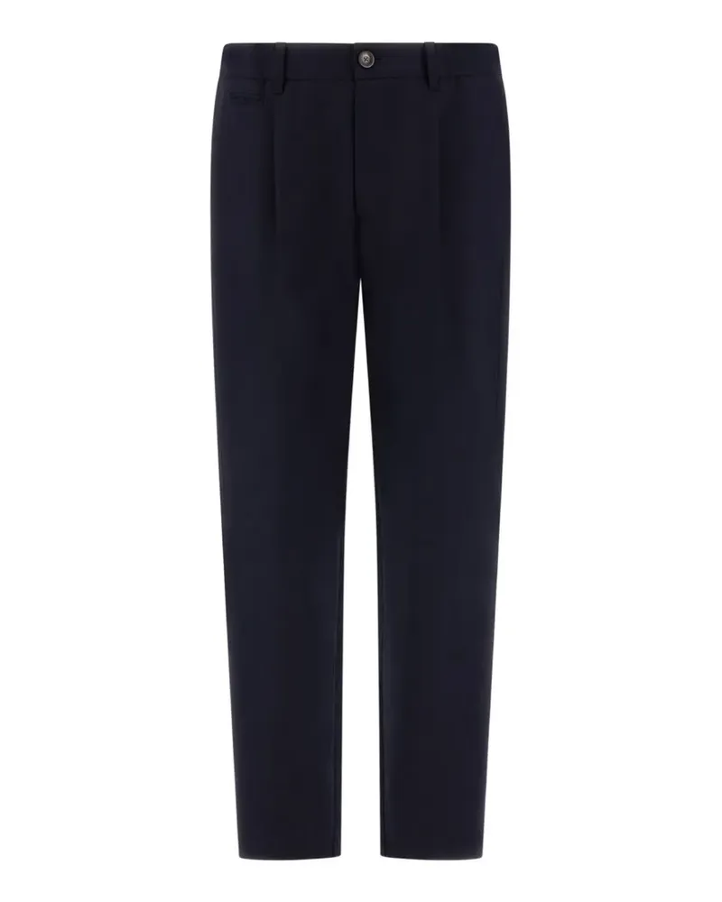 Herno Hose mit Bundfalten - Blau Blau